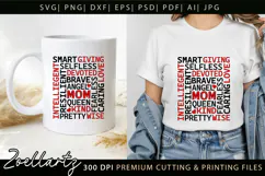Mothers Day Subway Art SVG Mummy Mama Mom T-shirt Mug Design Product Image 2