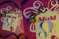 mothers day tag papercut