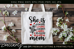 Mothers Day SVG Mama Mommy She Is Mom T-shirt Mug Design Product Image 7