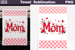 Mom Floral Kitchen Towel | Mother Gift Print Product Image 1