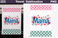 Mama Floral Kitchen Towel | Mother Gift Print Product Image 1