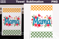 Mama Floral Kitchen Towel | Mother Gift Print Product Image 1