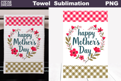 Happy Mothers Day Floral Kitchen Towel | Mother Gift Print Product Image 1