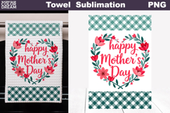 Happy Mothers Day Floral Kitchen Towel | Mother Gift Print Product Image 1