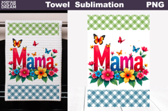 Mama Floral Kitchen Towel | Mother Gift Print Product Image 1