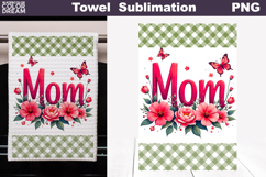 Mom Floral Kitchen Towel | Mother Gift Print Product Image 1