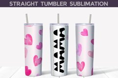 Mothers Day Tumbler Wrap | Mama Heart Tumbler Sublimation Product Image 1