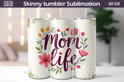 Mothers Day Tumbler Wrap | Mom Life Tumbler Product Image 1