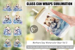 Glass Can Wraps Mothers Day Bear Product Image 1