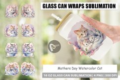 Glass Can Wraps Mothers Day Cat Product Image 1