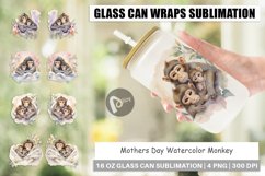 Glass Can Wraps Mothers Day Monkey Product Image 1