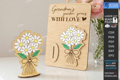 Mother's Day Wooden Card Laser Cut | Layered Card SVG | CNC Product Image 1