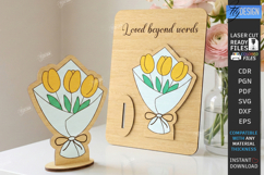 Mother's Day Wooden Card Laser Cut | Layered Card SVG | CNC Product Image 1