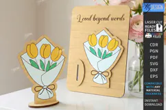 Mother's Day Wooden Card Laser Cut | Layered Card SVG | CNC Product Image 1