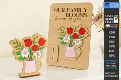 Mother's Day Wooden Card Laser Cut | Layered Card SVG | CNC Product Image 1