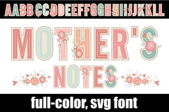 Mother's Notes Color Font Product Image 1