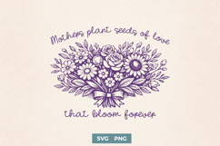 Mothers Day SVG PNG, Floral Mom Shirt Design, Gift For Mom Product Image 1