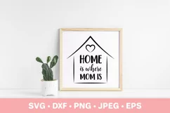 Home is where mom is SVG. Mother’s Day gift. Mom quote Product Image 1