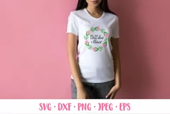 Dia das Maes. Happy Mothers Day in Portuguese round sign SVG Product Image 2
