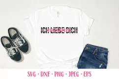 Ich liebe dich mama SVG. I love you mom in German Product Image 1