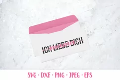 Ich liebe dich mama SVG. I love you mom in German Product Image 2