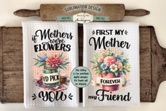 Mothers Day Flowers Kitchen Towel Bundle | 16 PNGs Product Image 9