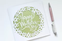 Happy Mother's Day Card SVG With Pop up Flowers Product Image 2