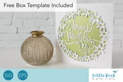 Happy Mother's Day Card SVG With Pop up Flowers Product Image 1