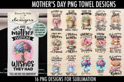 Mothers Day Flowers Kitchen Towel Bundle | 16 PNGs Product Image 1