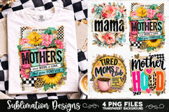 Trendy Mama PNG , Retro Collage Mama 4 Designs Sublimation Product Image 1