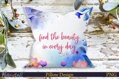 Pillow Design | Motivational Quote | find the beauty Product Image 1
