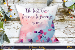 Pillow Design | Motivational Quote | the best time for new Product Image 1