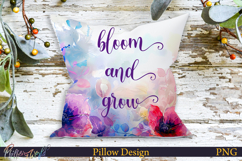 Pillow Design | Motivational Quote | bloom and grow Product Image 1