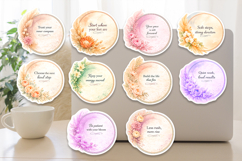 Floral Motivational Stickers | Affirmations Quotes Bundle Product Image 2