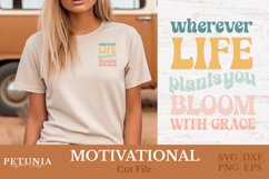 Motivational svg cut file being used as a t-shirt print