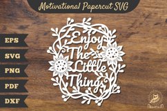 Motivational Floral Papercut SVG Product Image 1