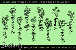 Flower Inspirational Quotes SVG Bundle | Floral Jesus Faith Product Image 4