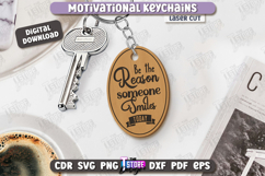 Motivational Keychain Laser Cut | Inspirational Quotes SVG Product Image 1