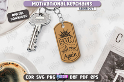 Motivational Keychains Laser Cut Bundle, Engraved Keychains Product Image 6