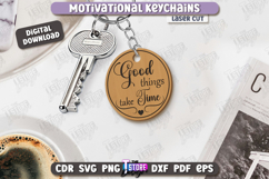 Motivational Keychain Laser Cut | Inspirational Quotes SVG Product Image 1