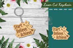 Motivational Quotes Laser Cut Keychain Product Image 1