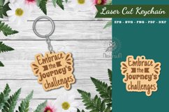 Motivational Quotes Laser Cut Keychain Product Image 1