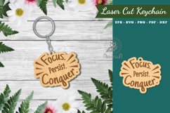 Motivational Quotes Laser Cut Keychain Product Image 1