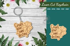 Motivational Quotes Laser Cut Keychain Product Image 1