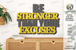 Motivational phrases sign Laser Cut. Wall Decor SVG Product Image 1