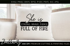 She Is Strong SVG Cut file Self Love Positive Quote SVG Product Image 3