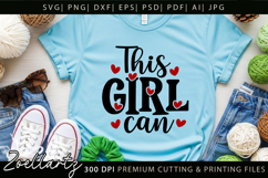 This Girl Can Inspirational Quote SVG Motivational T-shirt Product Image 2