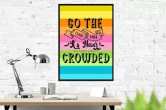 Go The Extra Mile It's Never Crowded I Motivational Poster Wall Art Classroom Poster I Positive Affirmation Office Poster I Daily Affirmation Wall Art for Kids I