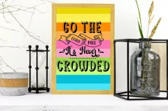 Go The Extra Mile It's Never Crowded I Motivational Poster Wall Art Classroom Poster I Positive Affirmation Office Poster I Daily Affirmation Wall Art for Kids I