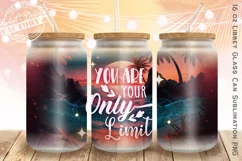 Motivational can glass wrap, inspirational quote sublimation Product Image 1